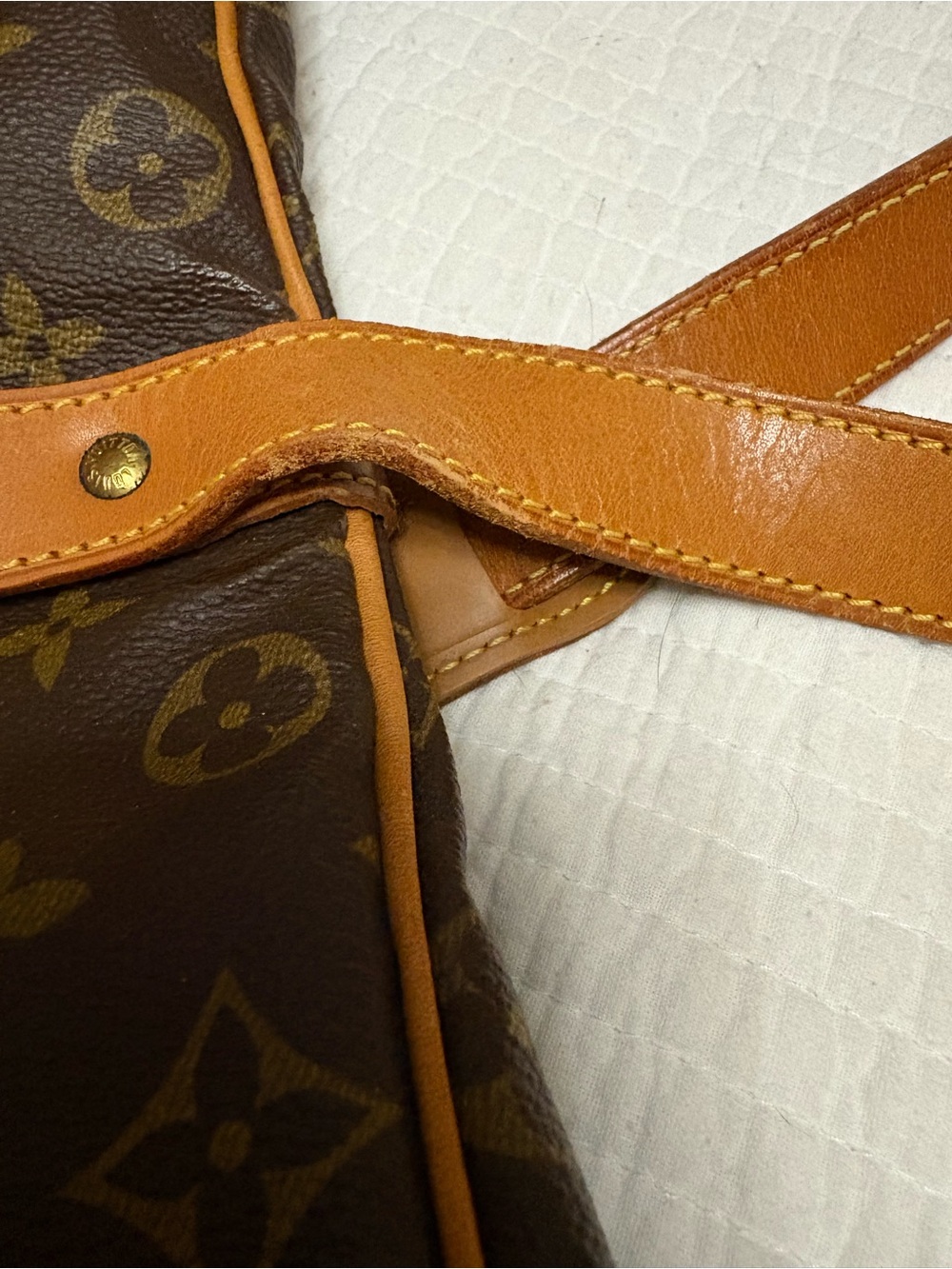 Louis Vuitton Monogram Canvas Crossbody Bag in Brown and Tan - Picture 13 of 16